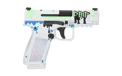 canik, mete mc9ls signature, semi automatic, 9mm, 3.64" barrel, cerakote "drip" white, optic ready, fixed sights, right hand, 17 round capacity