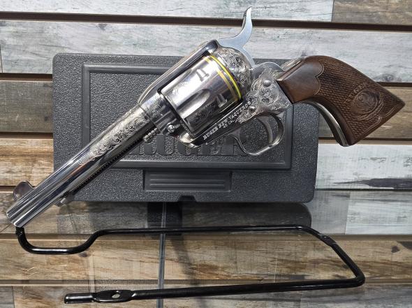 ruger new vaquero .45 lc  custom engraved by edwin b. jordan