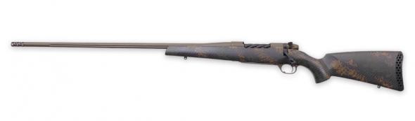 weatherby mark v backcountry 2.0 338 wby rpm 4+1 24" + 2" patriot brown cerakote fluted threaded barrel, steel drilled & tapped receiver, black...