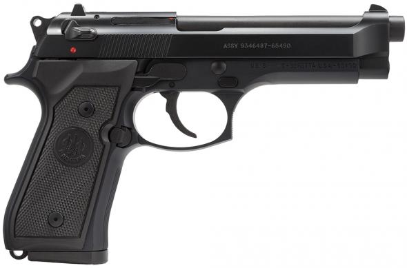 beretta, m9, semi-auto, 9mm, 4.9" barrel, 10 round, black finish