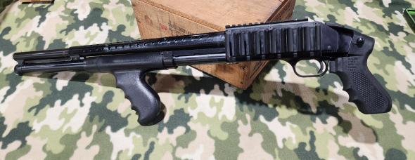 mossberg 500a 12ga 20" tactical pump shotgun  heat shield  side saddle