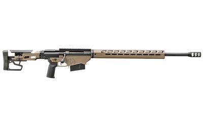 ruger, precision rifle, bolt action, 300 win mag, 26" barrel, muzzle brake, black and bronze cerakote finish, m-lok handguard, folding adjustable...