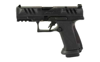 walther, pdp, pro-e f-series, semi automatic, 9mm, 4" barrel, black finish, optics ready, adjustable sights, right hand, 18 round capacity