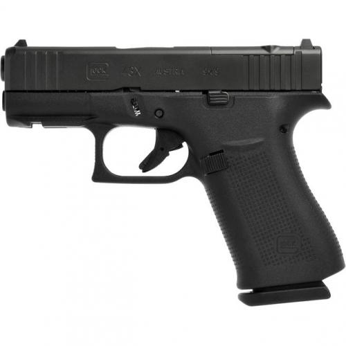 glock 43x mos 9mm luger fs 15 rd w/ front rail black