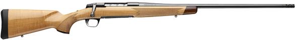 browning x-bolt 2 medallion 6.8 western 3+1 24" blue polished threaded barrel & drilled & tapped carbon steel receiver, fixed gloss aaaa maple wood...