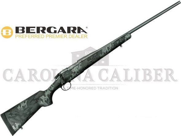 bergara rifles bpr28300wm premier mountain 300 win mag 3+1 round, 24" barrel, black w/gray specs carbon fiber stock tactical gray cerakote right hand