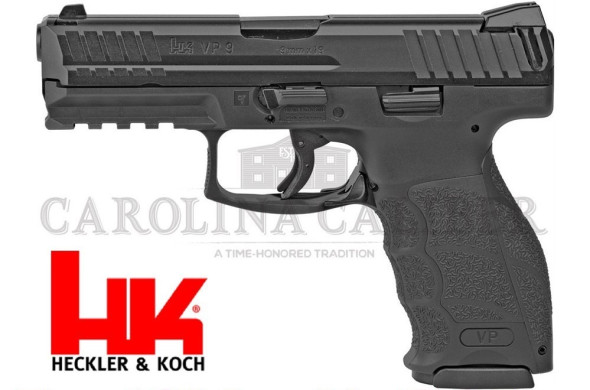 heckler & koch, vp9, 9mm, 4.09" barrel, black, 17 round