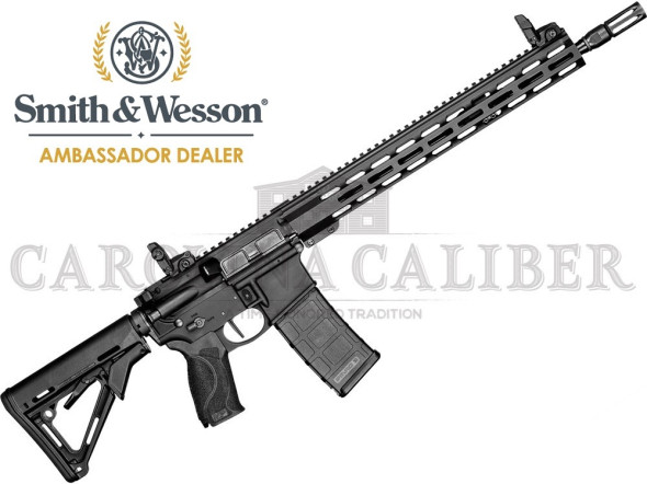smith & wesson m&p15t ii 223 rem, 5.56x45mm nato 16" barrel black armornite 30+1 matte black rec black 6 position magpul ctr stock black...