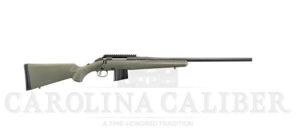 ruger, american predator rifle, bolt-action, 6.5 grendel, 22" threaded barrel, matte black finish, green composite stock, scope base, 10rd ar style...