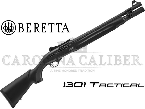 beretta usa 1301 tactical 12 gauge 3" 7+1 18.50" black anodized rec/barrel black fixed stock with ghost ring sights & picatinny rail