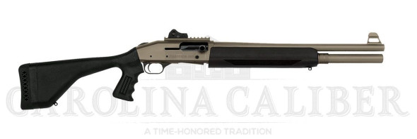 mossberg 930 spx pistol grip shotgun 12 gauge 18.5" barrel coyote tan & matte blue synthetic pistol grip stock 8 shot