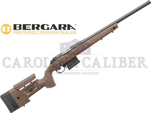 bergara, b-14 series hmr rifle, bolt action rifle, 300 winchester magnum, 26" barrel - threaded 5/8-24, cerakote finish, black, black/tan hmr...