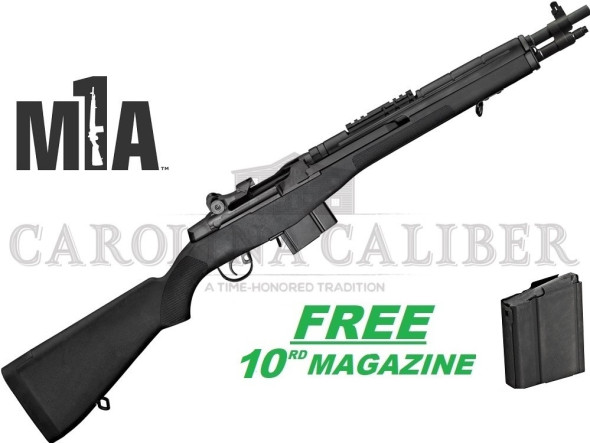 springfield armory, m1a loaded *ny compliant 308 win, 22" barrel, 10+1 round, black parkerized synthetic stock