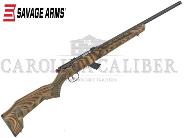 savage, mark ii minimalist 22 lr 10+1 round, 18" barrel, natural brown fixed thumbhole stock matte black right hand