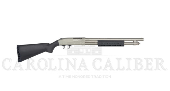 mossberg, 590a1, mariner, pump action, 12 gauge, 3" chamber, 18.5" heavy wall barrel, marinecoat finish, synthetic stock with m-lok forend, 6rd, bead...