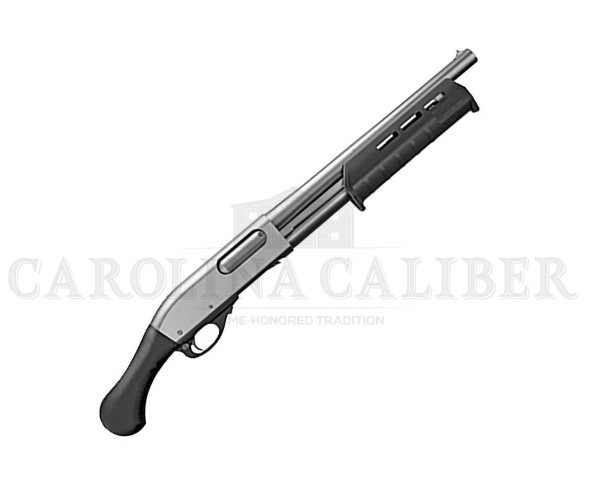 remington, 870 tac-14 marine, pump action, 12 gauge, 3" chamber, 14" cylinder barrel, shockwave grip, moe m-lok forend, electroless nickel plated...