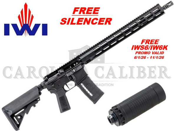 iwi, zion spr18, semi auto, 5.56 nato, 18" barrel, 17" handguard, black, b5 systems stock and grip, 30 rounds