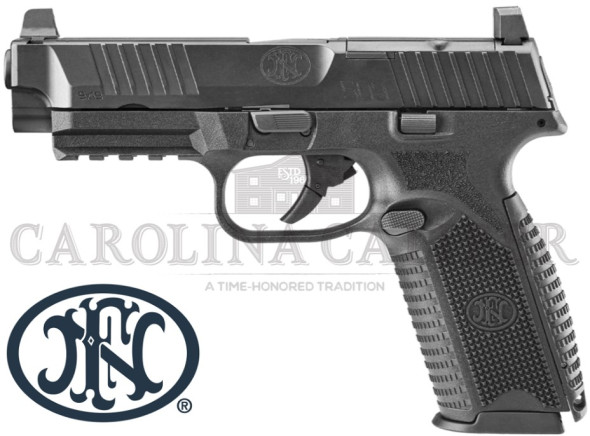 fn america, 509 mrd, striker fired, semi-automatic, polymer framed pistol, full size, 9mm, 4.5" barrel, matte finish, black, optics ready slide,...