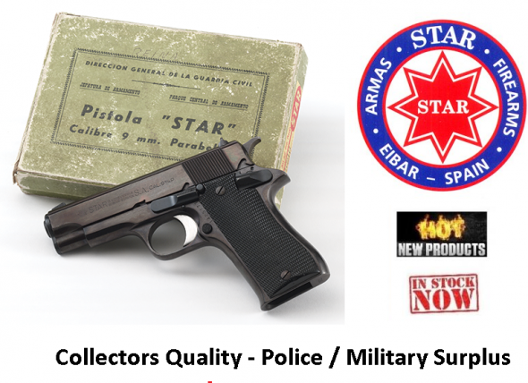 STAR Pistola BM 9MM Grade-A (Micro 1911 Type) 8 Shot 4" BBL Steel Frame 35oz MFG 1972-1992