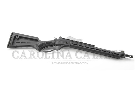 marlin firearms, 1894, dark series, lever action rifle, 357 magnum/38 special, threaded 1/2-28, polished radial muzzle brake, black satin finish,...