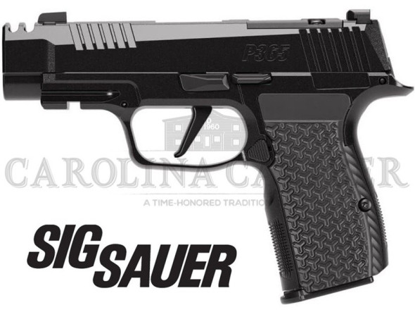 sig sauer, p365 luxe, semi-automatic, striker fired, sub-compact, 380 acp, 3.1" barrel, slide integrated compensator, cerakote finish, black, x-ray 3...