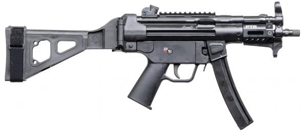 ptr, 9rs, semi automatic 9mm, 6" 3-lug threaded barrel, m-lok handguard, black finish, sb tactical brace, right hand, 30 round capacity