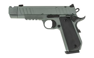 tisas, 1911 night stalker sf-c, semi automatic, 9mm, 4.25" compensated barrel, gray cerakote finish, night sights, optic cut, ambidextrous, 10 round...