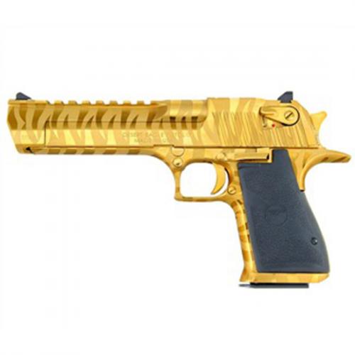 magnum research desert eagle mark xix .50 ae  6" gold tiger stripe