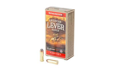 winchester ammunition, american lever, .44 magnum, 240 grain, jacketed soft point, 50 round box
