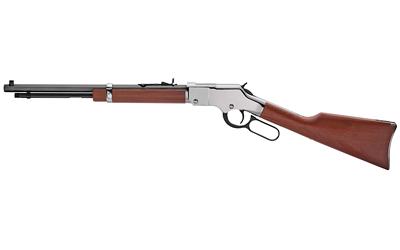 henry repeating arms, golden boy silver youth, lever action, 22 lr, 17" octagonal barrel, silver receiver, walnut stock, right hand, 12 round
