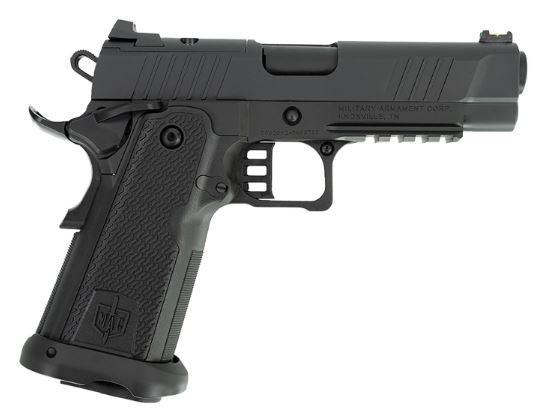 military arms corporation, mac 9 ds, semi automatic, 9mm, 4.25" barrel, black finish, agency aos optics cut, fiber optic sights, 17 round capacity