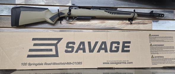 savage 110 scout | .450 bushmaster | fde | accustock & accutrigger | muzzle brake