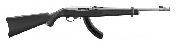 ruger, 10/22 takedown, rifle, semi-automatic, .22 lr, 18.5" stainless steel barrel, 1/2x28 thread pitch, satin finished barrel, black magpul hunter...