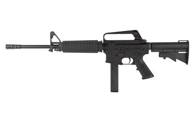harrington & richardson, 635, semi automatic, 9mm, 16" threaded barrel, black anodized finish, a2 pistol grip, car-15 stock, carry handle iron sights...