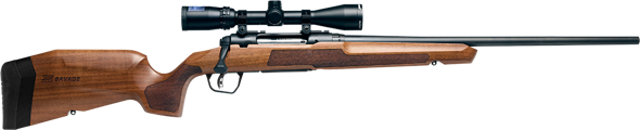 savage arms, axis ii xp hardwood, bolt action rifle, 30-06 springfield, 22" barrel, matte finish, black, hardwood stock, 1 magazine, 4 rounds,...