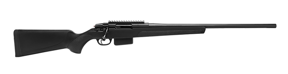 stevens, model 334, bolt action, 270 winchester, 20" barrel, matte black finish, synthetic stock, top rail, right hand, 3 round capacity