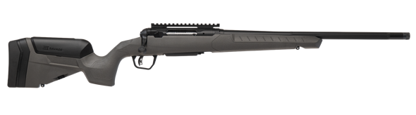 savage arms, 110 trail blazer, bolt action, 450 bushmaster, 20" fluted threaded barrel, black cerakote finish, gray synthetic stock, right hand, 4...