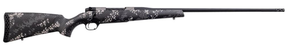 weatherby, mark v backcountry 2.0 ti, bolt action, 7mm weatherby mag, 26" threaded barrel, black cerakote finish, gray/white sponge carbon fiber...