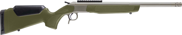 cva, scout td v3, single shot, 45-70 government, 22" barrel, stainless finish, od green synthetic stock, right hand, 1 round capacity