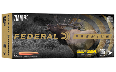 federal, elite hunter, 7mm prc, 195 grain, boat tail hollow point, 20 round box