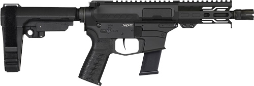 cmmg, banshee mkg, semi-automatic, ar pistol, 45 acp, 5" barrel, .578x28 thread pitch, cerakote finish, armor black, cmmg pistol grip, pistol...