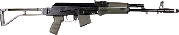 arsenal, sam7sf-56, semi automatic, 7.62x39mm, 16.3" barrel, black/od green finish, folding stock, right hand, 10 round capacity