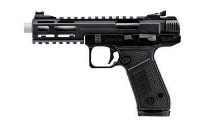 beretta, b22 jaguar tac metal, semi-automatic, internal hammer single action only, full size, 22 lr, 5.25" threaded barrel, black, ambidextrous...