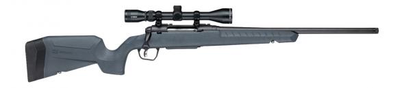 savage arms, axis 2 xp, 25-06 rem, 20" matte black carbon steel threaded barrel & drilled & tapped receiver, gray synthetic fixed w/pistol grip stock...