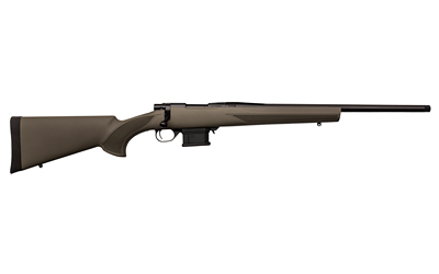 howa usa, m1500 mini action, bolt action, 22 arc, 20" threaded barrel, matte black finish, green synthetic stock, right hand, 5 round capacity