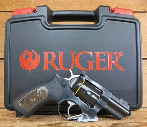 ruger gp100 .357 mag 2.5" bbl da revolver blk rubber grip/wood inlay