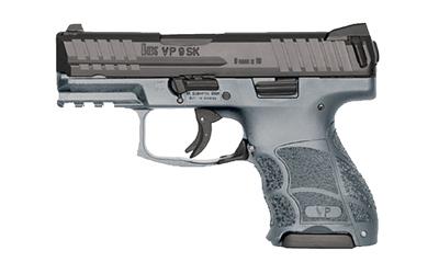 heckler & koch, vp9sk, 9mm, 3.39" barrel, gray, night sights, 10 round