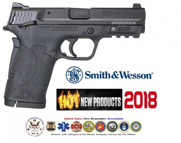 HOT 2018!! LAW S&W M&P Shield EZ .380 ACP 3.6 Inch Barrel Black Finish Polymer Frame White Dot Front Sight Adjustable White Dot Rear Sight Manual Thumb Safety 8 Round