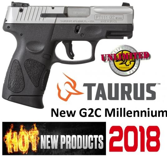 Taurus G2C Newest PT-111 Millennium 9mm 3.25 Inch Barrel Stainless Steel Finish Textured Finish 12 Round