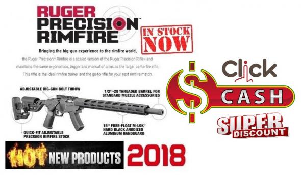 2018 Precision Rimfire .22 Long Rifle 18 Inch Threaded Barrel M-LOK Handguard Anodized Black Finish Chassis/Quick-Fit Precision Adjustable Stock 15 Round